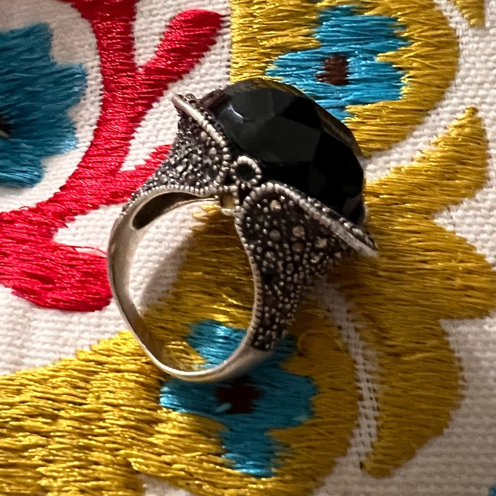 .925 Sterling Mexican 3 rings with opal stone